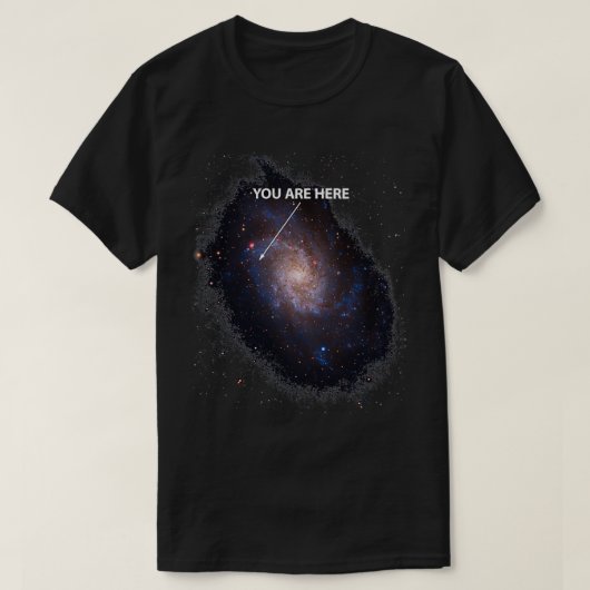 Sie sind hier Universum Galaxie T-Shirt (Design vorne)