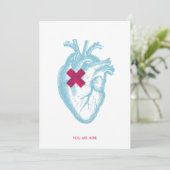 Sie sind hier Valentine Flat Card Dankeskarte (Stehend Vorderseite)