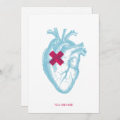 Sie sind hier Valentine Flat Card Dankeskarte (Vorne/Hinten)