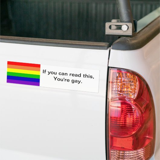 Sie sind homosexueller Autoaufkleber (Auf Lkw)