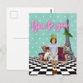 Sie sind Ihr Empowerment Girl Pop Art Postkarte (Vorne/Hinten)