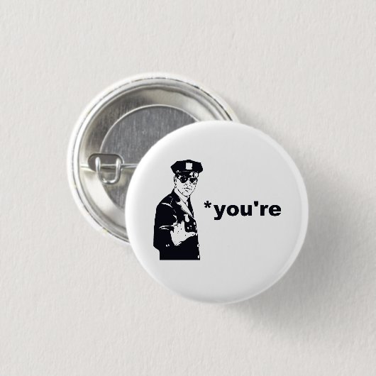 Sie sind Ihre Grammatik-Polizei Button (Vorne & Hinten)