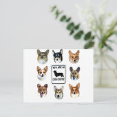 Sie sind im Corgi-Land Postkarte (Stehend Vorderseite)
