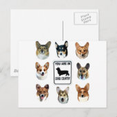 Sie sind im Corgi-Land Postkarte (Vorne/Hinten)
