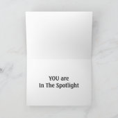 "SIE SIND IM SPOTLIGHT #1" GLÜCKLICHER GEBURTSTAG KARTE (Innenseite)