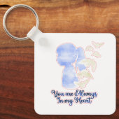Sie sind immer im Herzen (doppelseitig) Schlüsselanhänger (Vorderseite)