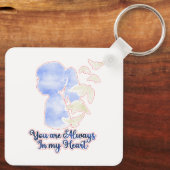 Sie sind immer im Herzen (doppelseitig) Schlüsselanhänger (Rückseite)