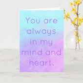 Sie sind immer in meinem Kopf und Herz Grußkarte Karte (Gelbe Blume)