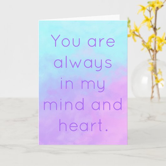 Sie sind immer in meinem Kopf und Herz Grußkarte Karte (Gelbe Blume)