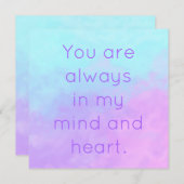 Sie sind immer in meinem Kopf und Herz Pastellkart (Vorne/Hinten)