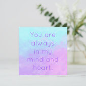 Sie sind immer in meinem Kopf und Herz Pastellkart (Stehend Vorderseite)