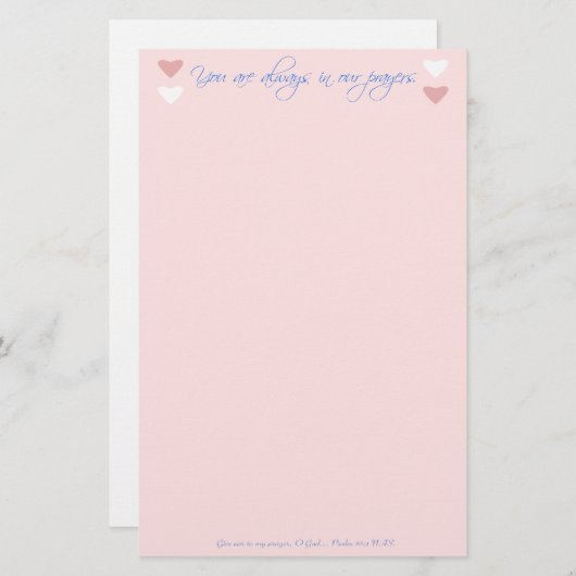 Sie sind immer in unserem Gebets-Briefpapier Briefpapier (Vorne/Hinten)