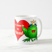 Sie sind immer meine Prinzessin Cute Frogs Mug Kaffeetasse (VorderseiteRechts)
