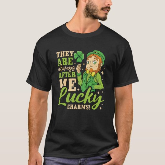 Sie sind immer nach mir glückliche Charme St Patri T-Shirt (Vorderseite)