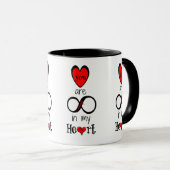 Sie sind immer (Unendlichkeit) in meinem roten u. Tasse (VorderseiteRechts)