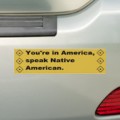 Sie sind in Amerika, sprechen Sie als Indianer Autoaufkleber (Auf Auto)