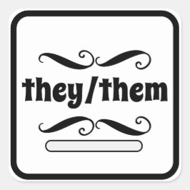 Sie sind in extravagantem Scrollrahmen Quadrat Auf Quadratischer Aufkleber