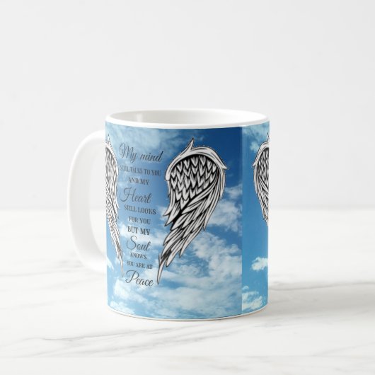 Sie sind in Frieden Kaffeetasse (Vorderseite Links)