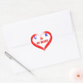 SIE SIND IN MEINEM HERZEN Herz-Aufkleber (Umschlag)