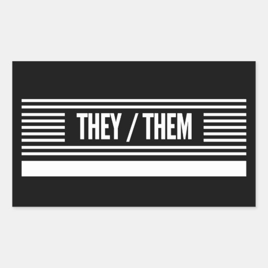 Sie sind in Streifen mit Platz zum Schreiben Rechteckiger Aufkleber (Vorderseite)