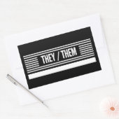 Sie sind in Streifen mit Platz zum Schreiben Rechteckiger Aufkleber (Umschlag)