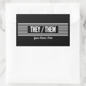 Sie sind in Streifen Rechteckiger Aufkleber (Tasche)