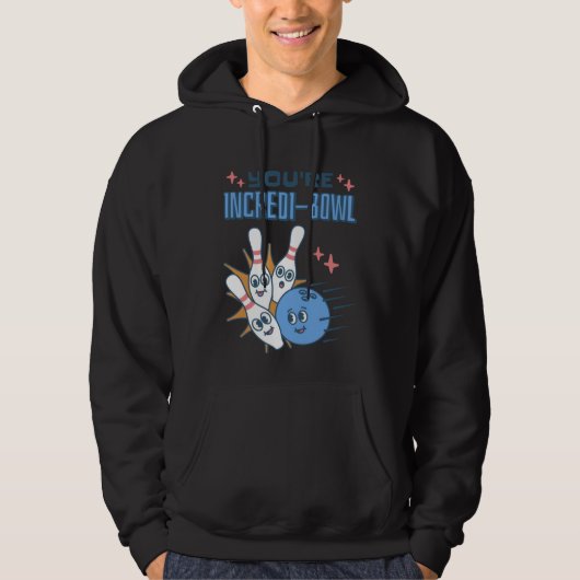 Sie sind Incredi Bowl Bowlingpins und Bowling Hoodie (Vorderseite)