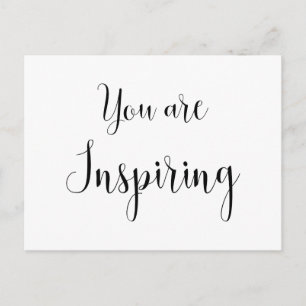 Sie sind Inspirierend, Inspirierend Meldung Postkarte
