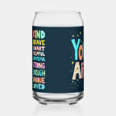 Sie sind inspirierende Zitate positive Typografie Dosenglas (Links)