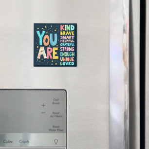 Sie sind inspirierende Zitate positive Typografie Magnet