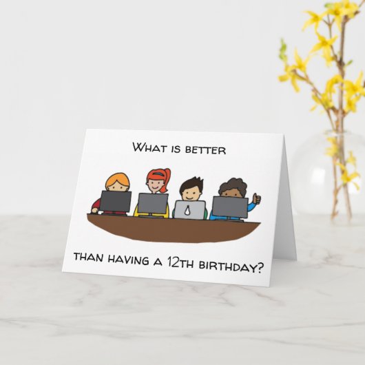 "SIE SIND JETZT EIN *TEENAGER* GLÜCKLICHER 13. GEB KARTE (Gelbe Blume)