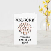 Sie sind jetzt einer von uns, begrüßen Sie die neu Karte (Gelbe Blume)