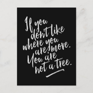 Sie sind kein Baum - Inspirationskarte Postkarte