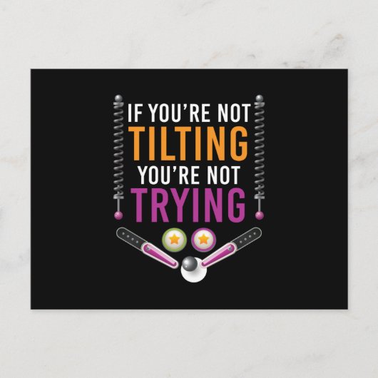 Sie sind kein Flipper Pinball Arcade Retro Postkarte (Vorderseite)