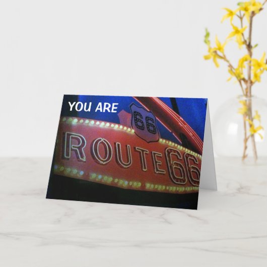 SIE SIND KLASSISCH-50. WIE RT. 66! KARTE (Gelbe Blume)