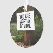 Sie sind Liebe wert Ornament (Vorderseite)