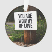 Sie sind Liebe wert Ornament (Vorderseite)