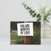 Sie sind Liebe wert Postkarte (Stehend Vorderseite)