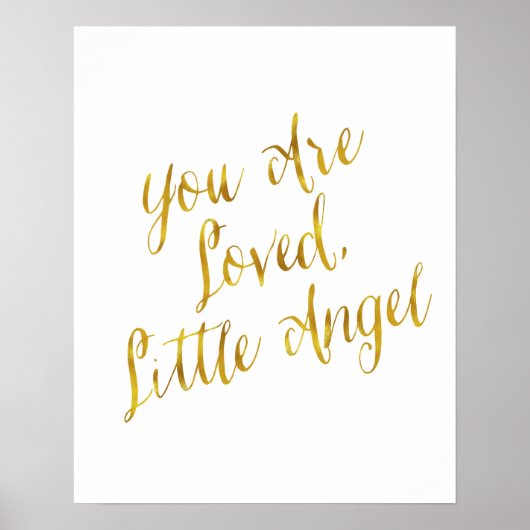 Sie sind lieben Angel Quote Imitate Gold Foil Funk Poster (Vorne)