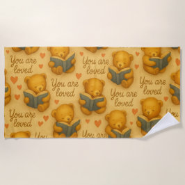 Sie sind lieben - gemütliche Bären Reading Beach H Strandtuch