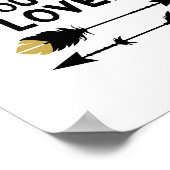 Sie sind lieben - Schwarz und Gold - Poster Print (Ecke)