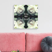Sie sind lieben White Rose Abstrakt Inspiration Leinwanddruck (Insitu (Wohnzimmer))