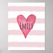 Sie sind lieblich anpassbare Pink Heart Baby Girl' Poster (Vorne)
