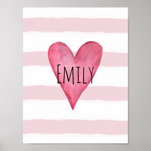 Sie sind lieblich anpassbare Pink Heart Baby Girl' Poster (Vorne)