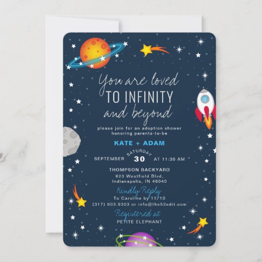 Sie sind lieblich junge Adoption Kinderdusche Einladung (Vorderseite)