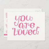 Sie sind lieblich rosa Ermutigung Postkarte (Vorne/Hinten)