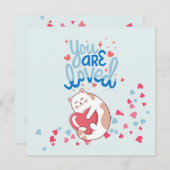 Sie sind liebliche Katzen Valentinin Feiertagskarte (Vorne/Hinten)