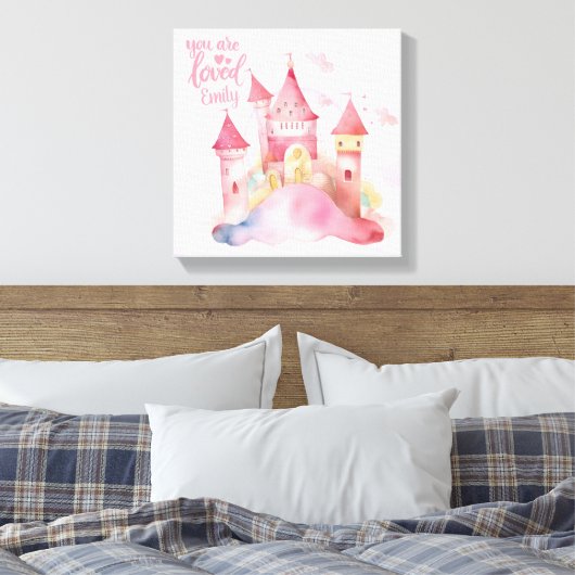 Sie sind Love Palace Pink Cloud anpassbar Leinwanddruck (Insitu (Schlafzimmer))