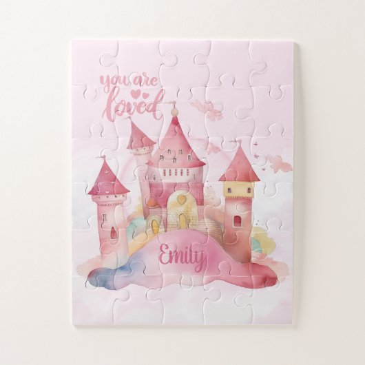 Sie sind Love Palace Pink Cloud anpassbar Puzzle (Vertikal)