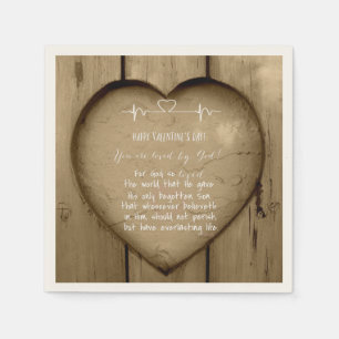 Sie sind Loved John 3.16 Christlich Valentine Serviette